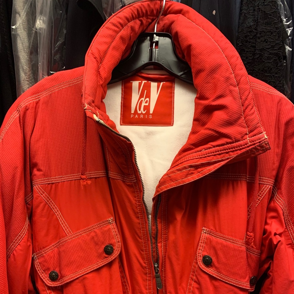 Red retro Ski Suit